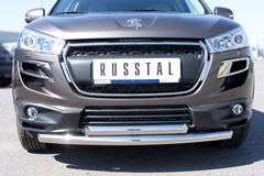Защита переднего бампера D63/63 (дуга) для Peugeot 4008 2012-