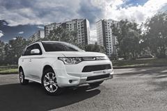 Накладка на передний бампер для Mitsubishi Outlender 3