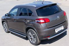 Пороги труба D63 (вариант 3) для Peugeot 4008 2012-
