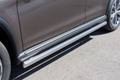 Пороги труба D63 (вариант 3) для Peugeot 4008 2012-