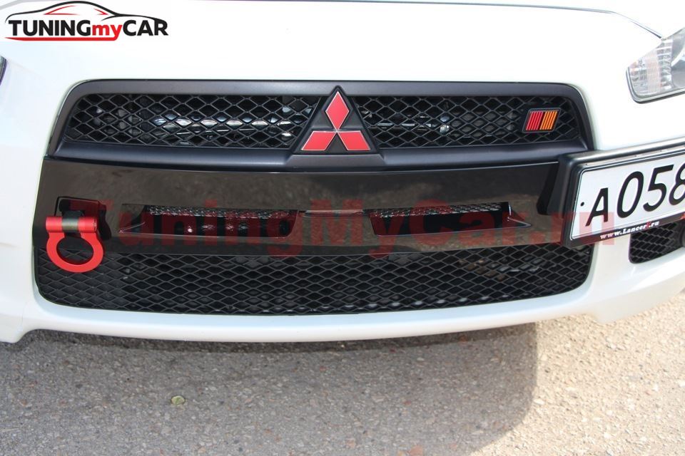 Воздуховоды (ноздри) в передний бампер Mitsubishi Lancer 10 EVO-style