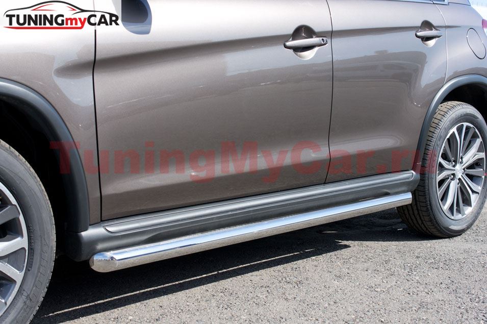 Пороги труба D63 (вариант 1) для Peugeot 4008 2012-