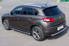 Пороги труба D63 (вариант 1) для Peugeot 4008 2012-