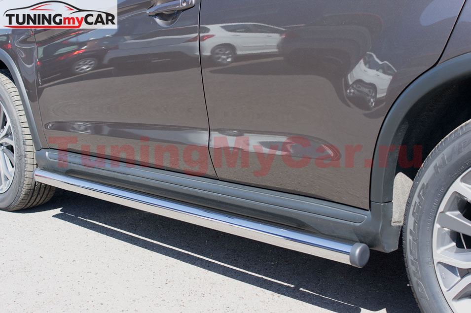 Пороги труба D63 (вариант 2) для Peugeot 4008 2012-