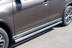Пороги труба D63 (вариант 2) для Peugeot 4008 2012-