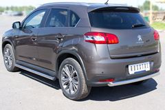 Пороги труба D63 (вариант 2) для Peugeot 4008 2012-