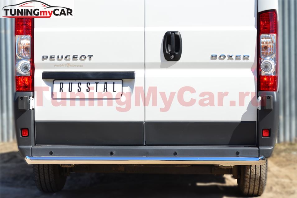 Защита заднего бампера D63 (прямая) для Peugeot Boxer L1H1 2006-2015