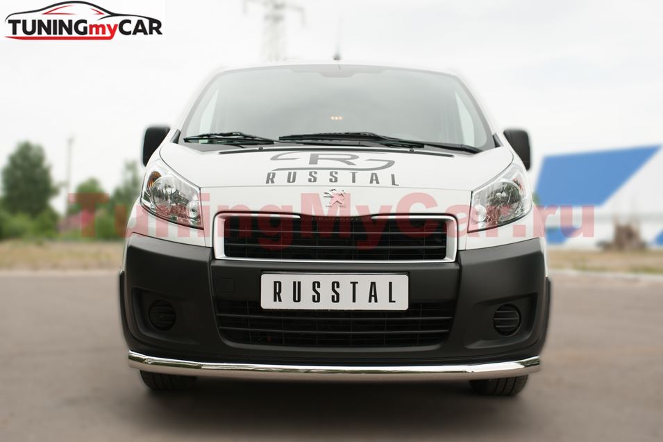 Защита переднего бампера D63 (секции) для Peugeot Expert 2007-