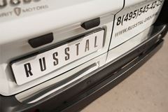 Накладка на задний бампер (лист нерж зеркальный) для Peugeot Expert 2007-