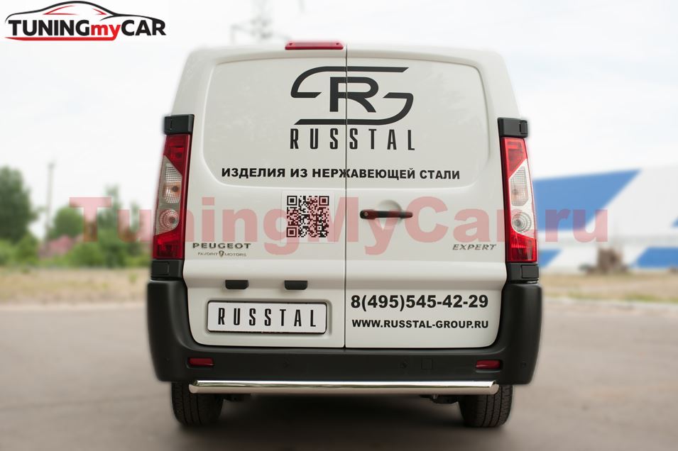 Защита заднего бампера D63 (дуга) для Peugeot Expert 2007-