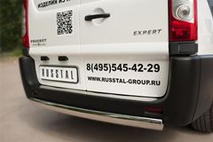 Защита заднего бампера D75х42 (дуга) для Peugeot Expert 2007-