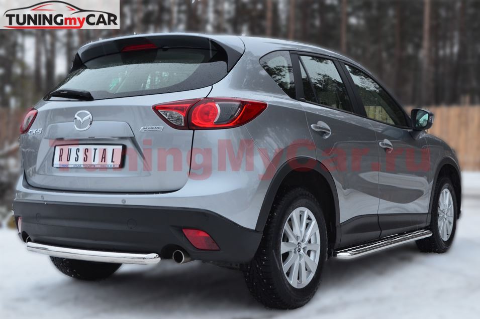 Защита заднего бампера D63 (дуга) для Mazda CX-5 2011-