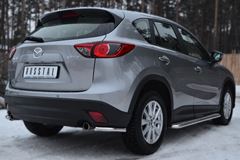 Защита заднего бампера уголки D42 для Mazda CX-5 2011-