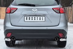 Защита заднего бампера уголки D63 для Mazda CX-5 2011-
