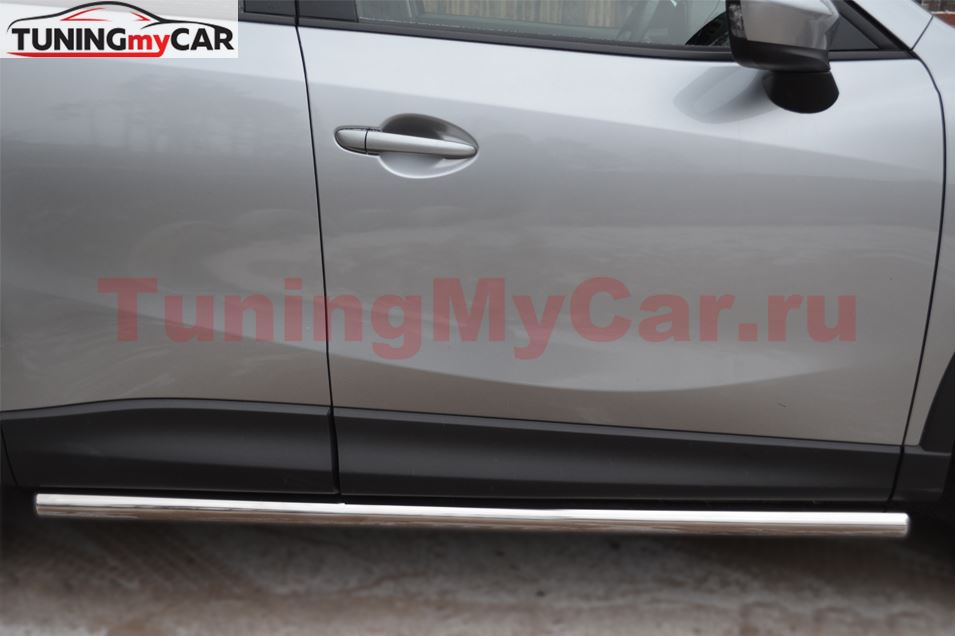 Защита порогов D63 (вариант 3) для Mazda CX-5 2011-