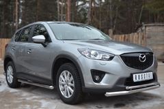 Защита порогов D63 (вариант 1) для Mazda CX-5 2011-