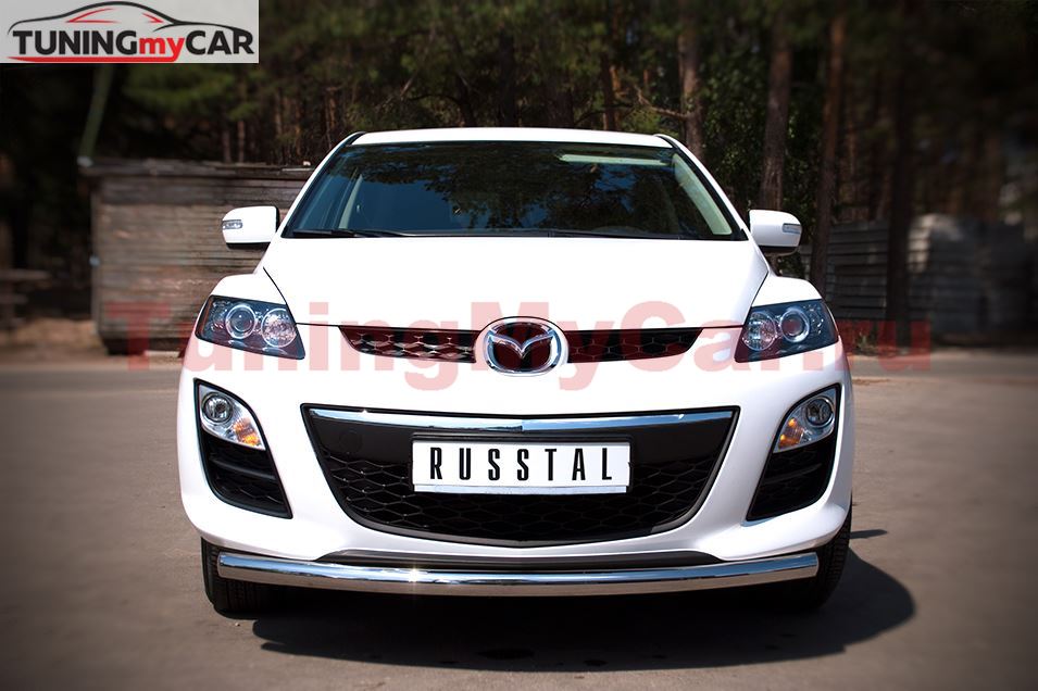 Защита переднего бампера D63 (дуга) для Mazda CX-7 2010-2013