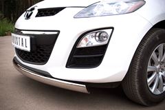 Защита переднего бампера D75х42 овал для Mazda CX-7 2010-2013