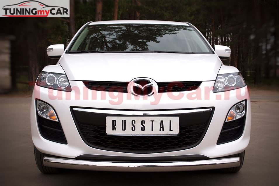 Защита переднего бампера D76 (дуга) для Mazda CX-7 2010-2013