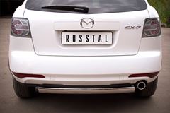 Защита заднего бампера D75х42 для Mazda CX-7 2010-2013