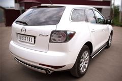 Защита заднего бампера D75х42 для Mazda CX-7 2010-2013