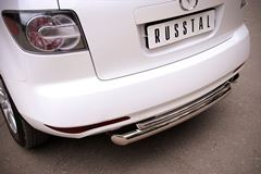 Защита заднего бампера D76/42 (дуга) для Mazda CX-7 2010-2013