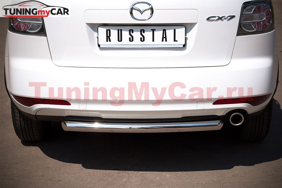 Защита заднего бампера D63 (дуга) для Mazda CX-7 2010-2013