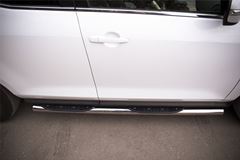 Пороги труба D76 с накладками (вариант 3) для Mazda CX-7 2010-2013