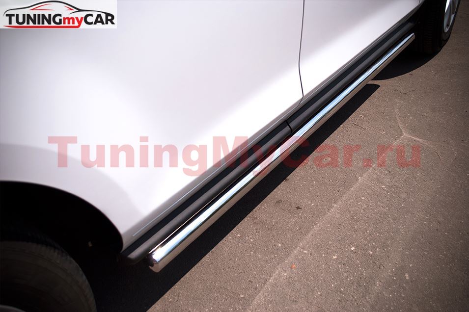 Пороги труба D63 (вариант 3) для Mazda CX-7 2010-2013