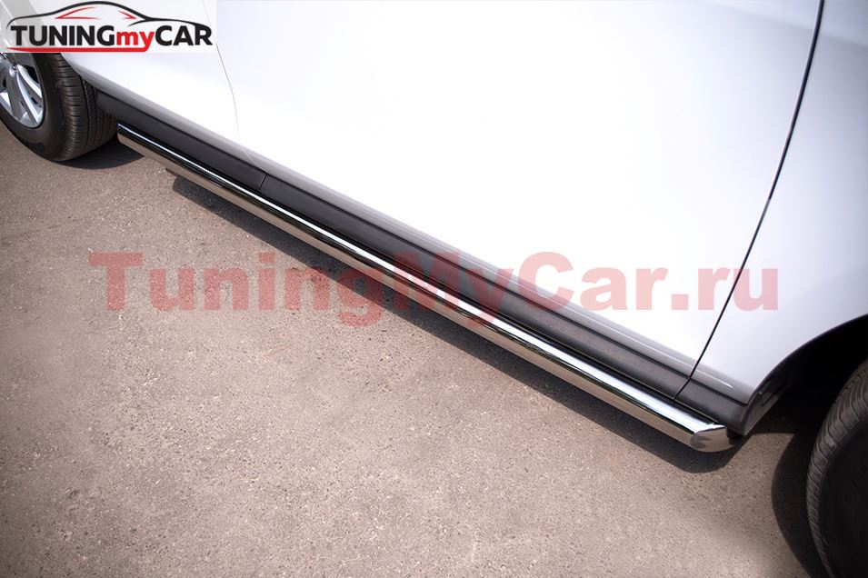 Пороги труба D63 (вариант 1) для Mazda CX-7 2010-2013