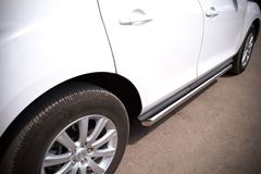 Пороги труба D63 (вариант 1) для Mazda CX-7 2010-2013