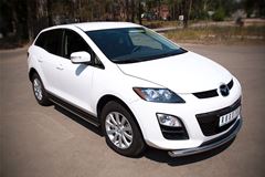 Пороги труба D63 (вариант 2) для Mazda CX-7 2010-2013