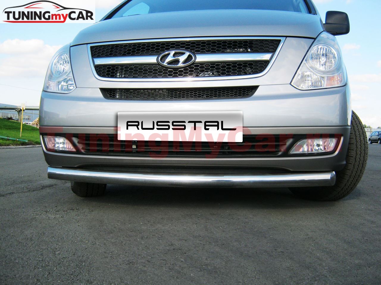 Защита переднего бампера D76 для Hyundai H1 2008-