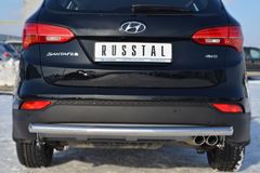 Защита заднего бампера D63 (дуга) для Hyundai Santa Fe 2012-2015