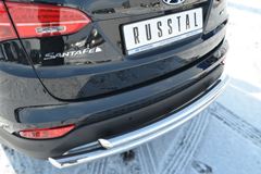 Защита заднего бампера D63 /D63 (дуга) для Hyundai Santa Fe 2012-2015