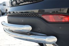 Защита заднего бампера D63 /D63 (дуга) для Hyundai Santa Fe 2012-2015