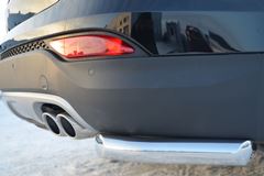 Защита заднего бампера уголки D63 для Hyundai Santa Fe 2012-2015