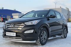 Защита переднего бампера D76 (секции) / D42 (дуга) для Hyundai Santa Fe 2012-2015
