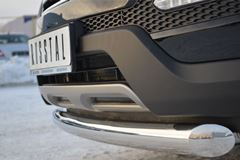 Защита переднего бампера D76 (дуга) для Hyundai Santa Fe 2012-2015