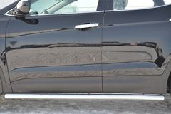 Пороги труба D63 (вариант 3) для Hyundai Santa Fe 2012-2015
