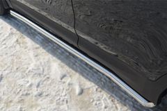 Пороги труба D63 (вариант 1) для Hyundai Santa Fe 2012-2015