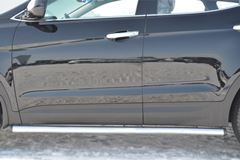 Пороги труба D63 (вариант 2) для Hyundai Santa Fe 2012-2015