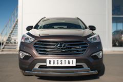 Защита переднего бампера D74х42 (дуга) D75х42 (дуга) для Hyundai Santa Fe Grand 2014-