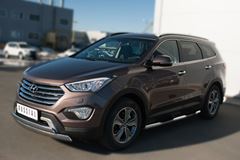 Защита переднего бампера D74х42 (дуга) D75х42 (дуга) для Hyundai Santa Fe Grand 2014-