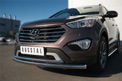 Защита переднего бампера D63 (секции) D42 (дуга) для Hyundai Santa Fe Grand 2014-