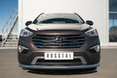 Защита переднего бампера D63 (секции) для Hyundai Santa Fe Grand 2014-