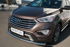 Защита переднего бампера D63 (секции) для Hyundai Santa Fe Grand 2014-