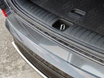 Накладка на задний бампер (лист нерж зеркальный) для Hyundai Tucson 2015
