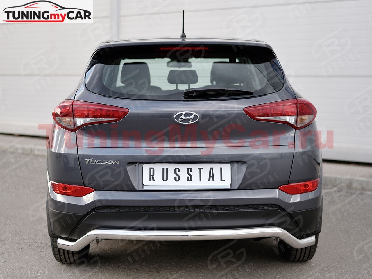Защита заднего бампера D63 волна для Hyundai Tucson 2015