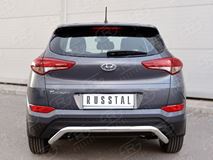 Защита заднего бампера D63 волна под машину для Hyundai Tucson 2015